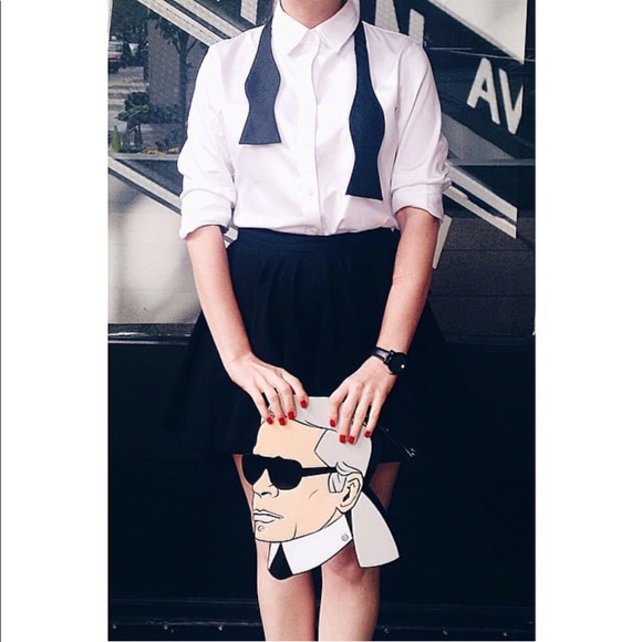 ๐ RARE Yazbukey Karl Lagerfeld Iconic Trendy Fashion Novelty Mini Purse Handbag - Picture 8 of 11